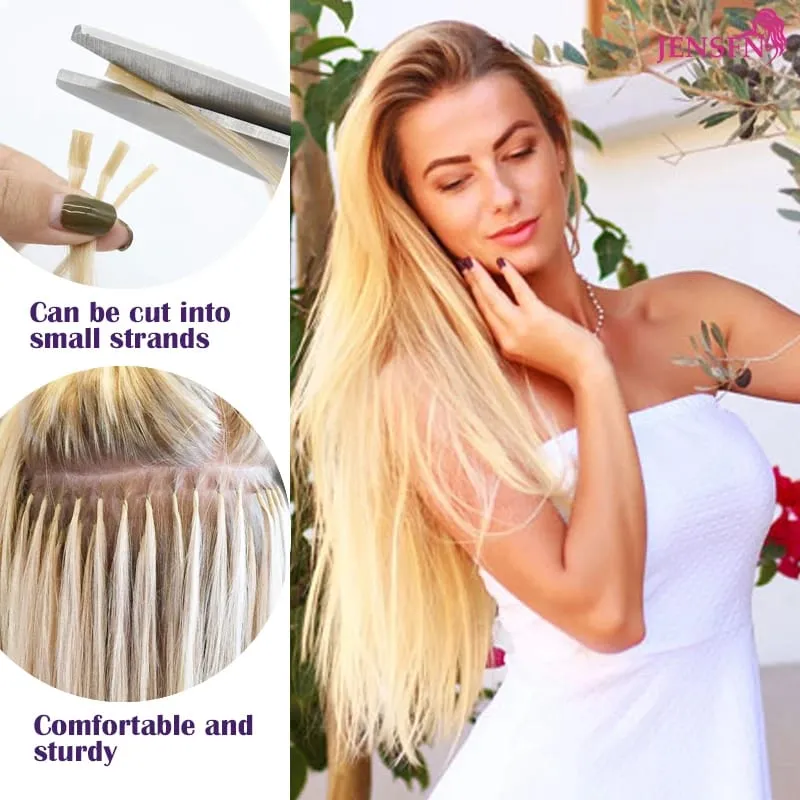 Straight Flat Tip Human Hair Extensions 16"-26" Inch 1g/Strand 100% Hair Extensions Keratin Capsule Fusion Hair For Women