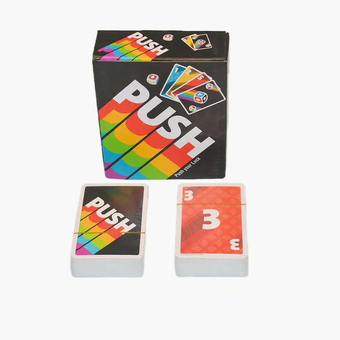《Push 2026》 a Card Game Board Game Interactive Game with Instructions in English Spanish French German Italian and Dutch Fast-Paced Easy to Learn a Great Choice for Parties