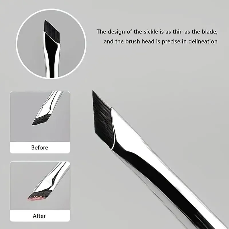 7 Combination Precision Detail Makeup Brushes Eyeliner and Eyebrow Brush Sets with Ultra-Thin Eyebrow and Lower Eyelid Brushes
