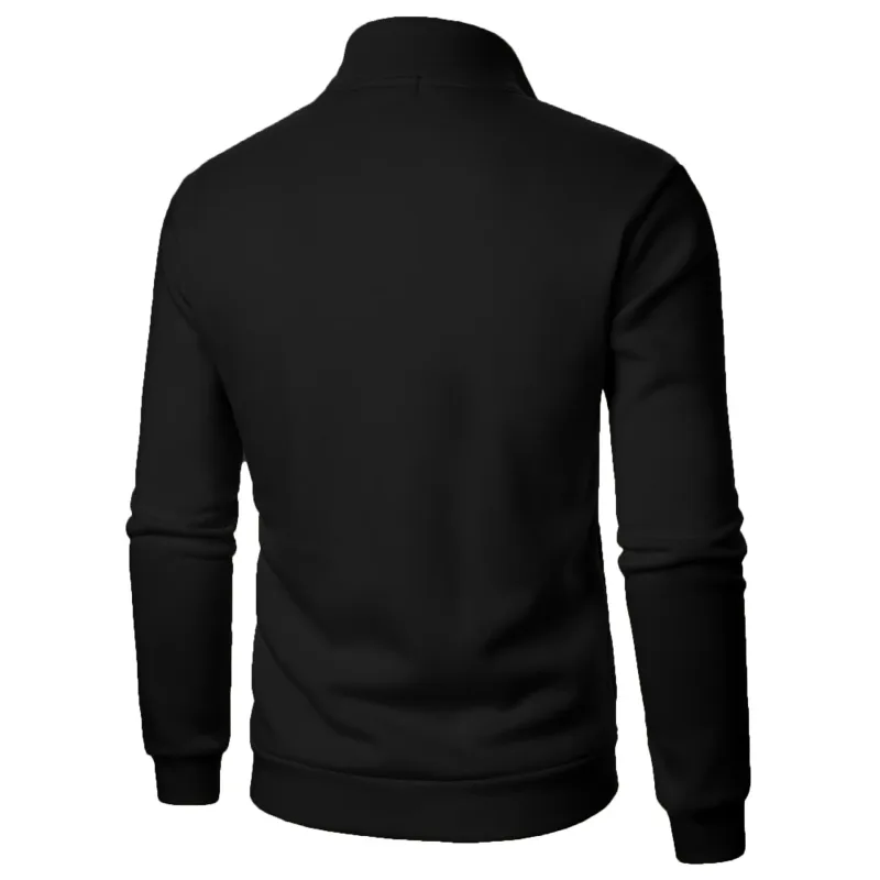 Spring Autumn new Casual Half Zipper stand collar sweatshirt Trend Simple slim men Pullover long sleeve tops Men's sweatshirt — image 8