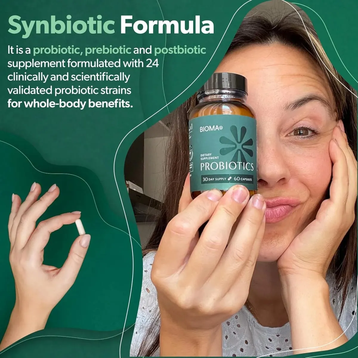 Digestive Health Probiotic Gut Support for Men & Women with Xylooligosaccharides Tributyrin & Bifidobacterium - 60 Capsules