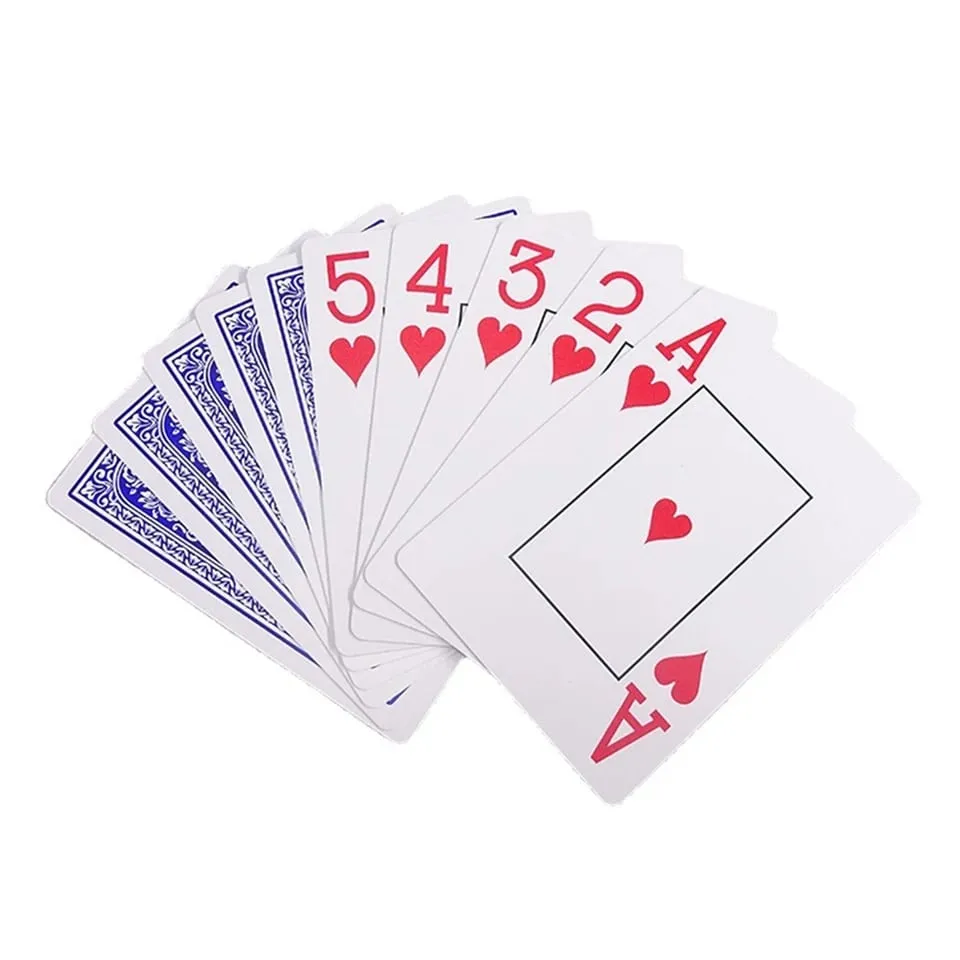 PVC Waterproof Playing Cards Big Character Plastic Poker Card Games Washable Flexible Play Card for Family Party Entertainment