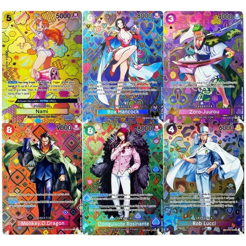 OP09 One Piece Emperors in the New World Curated Deck Luffy Shanks Roger Buggy Zoro Dragon Foil Textured Proxy Cards English