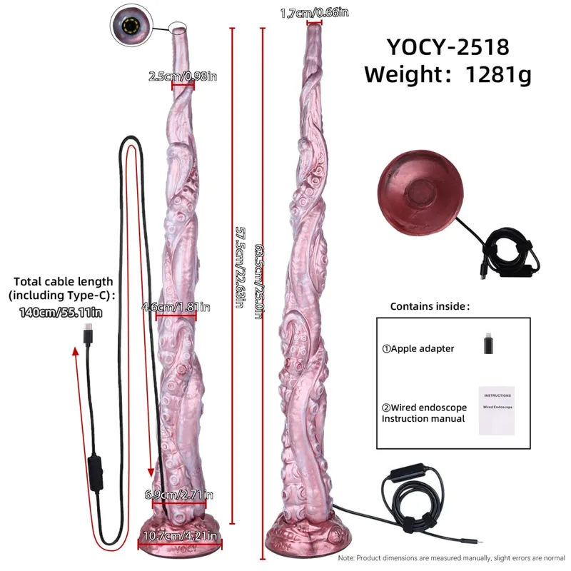 Anal Plug Silicone Dildo Endoscope Camera Anal Dilator Anus Extender Vaginal Butt Expansion Fantasy Dildos Extreme Sex Toys — image 10