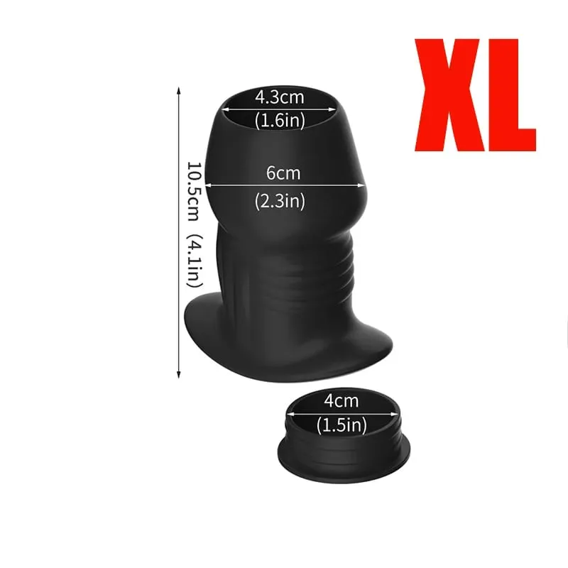 Hollow Speculum Peeking Anal Beads Butt Plug with Stopper Expander Tunnel Enema Anus Dilation Adult Sex Toys for Women Men Gay — image 14
