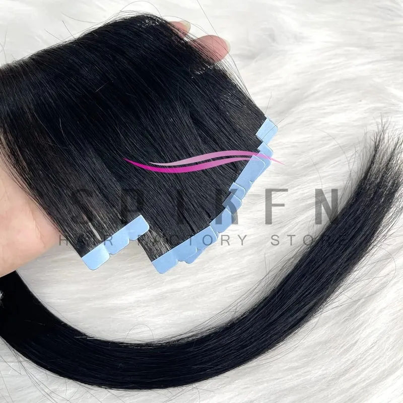 Mini Tape In Human Hair Extensions 12"-20" Machine Remy Skin Weft Adhesive Tape Hair Natural Blonde Tape Ons 10pcs for Women