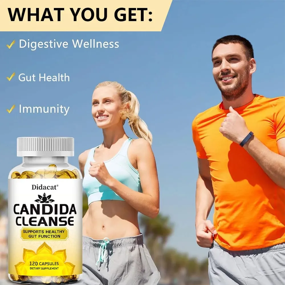 Candida Cleanse-contém ervas naturais e probióticos para apoiar a função intestinal saudável e a saúde imunológica, adequado para unissex — image 6