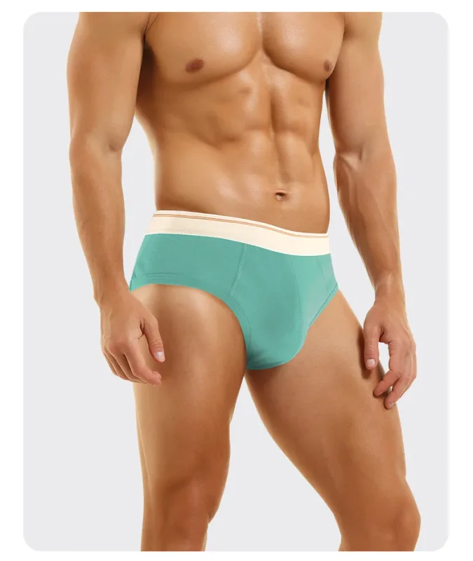 Men's pure cotton breathable and comfortable triangular underpants, mid-waist, skin-friendly and soft, teenagers' underpants 3256810188437944