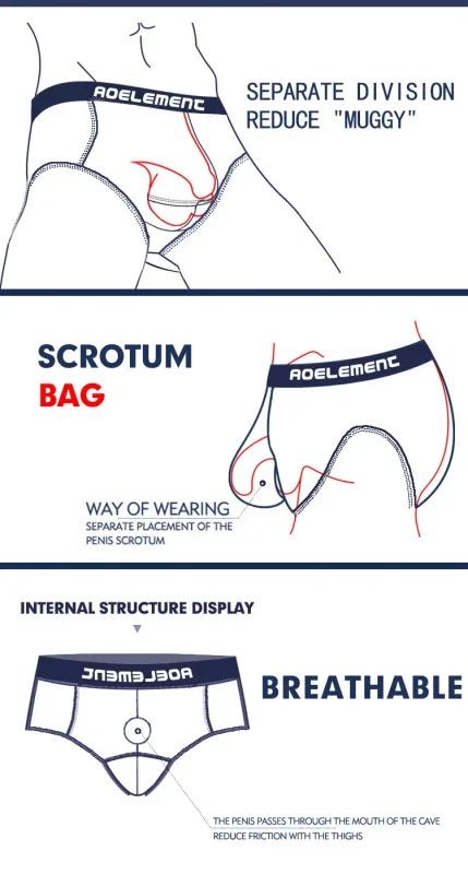 1pc Modal capsule lift U convex men's underwear bullet separate ice silk capsule pouch briefs — image 10
