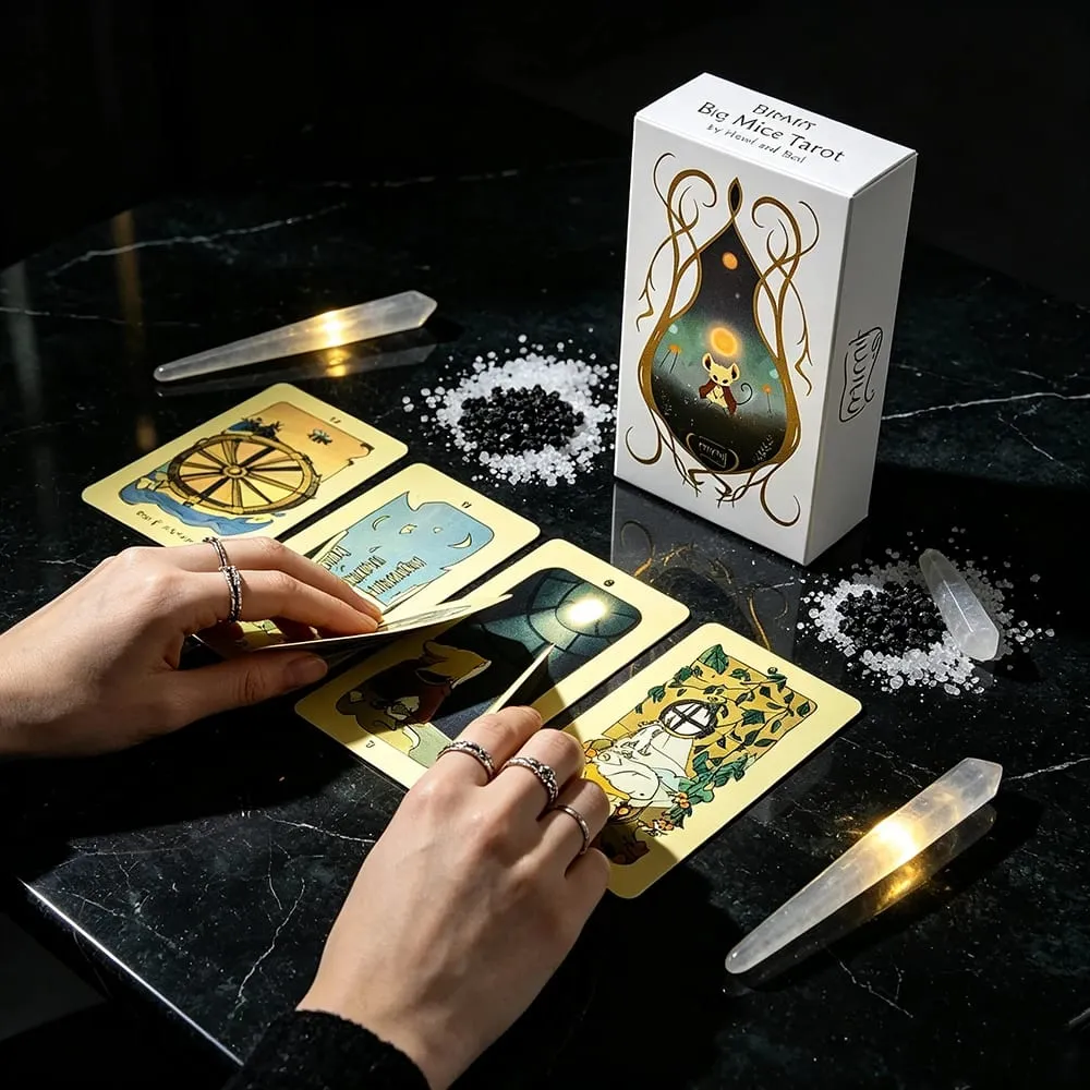 Mimi Mice Tarot Cards 78‑Card Deck Cute Mouse Animal Theme Tarot Cards Divination Fortune‑Telling Card for Tarot Collectors — image 4