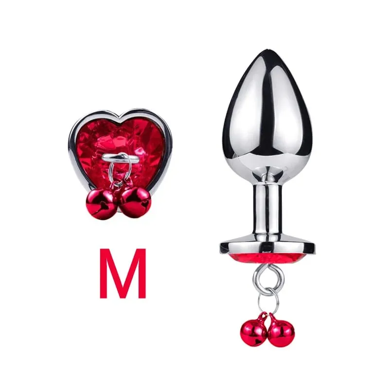 3 Sizes Metal Bell-shaped Anal Plug Traction Chain Anal Massage Prostate Stimulation Massage Tools Adult Sex Toys For Couples