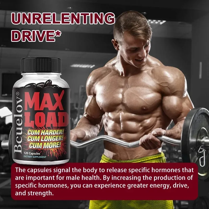Men's Max Load Capsules - Supports Muscle Mass and Vitality Daily Immune Health Supplement Non-GMO
