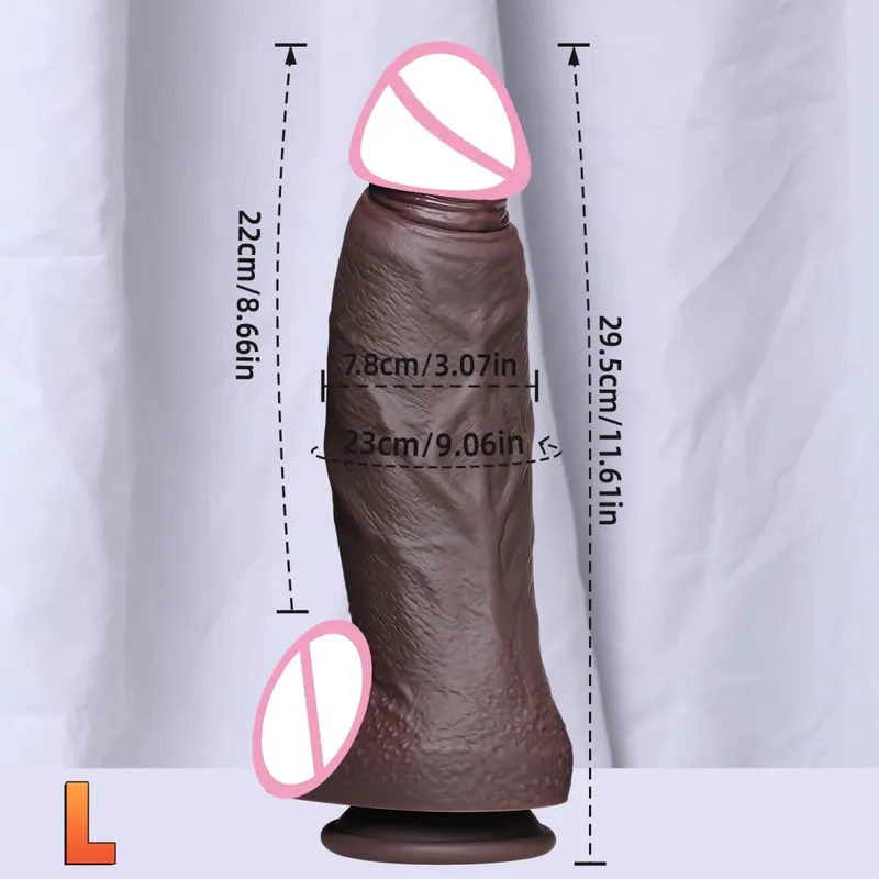 New Realistic Soft Double Silicone Big Dildo 2 Colors Penis 3 Sizes Vaginal Masturbation Suction Cup Dick Woman Anal Sex Toy — image 12