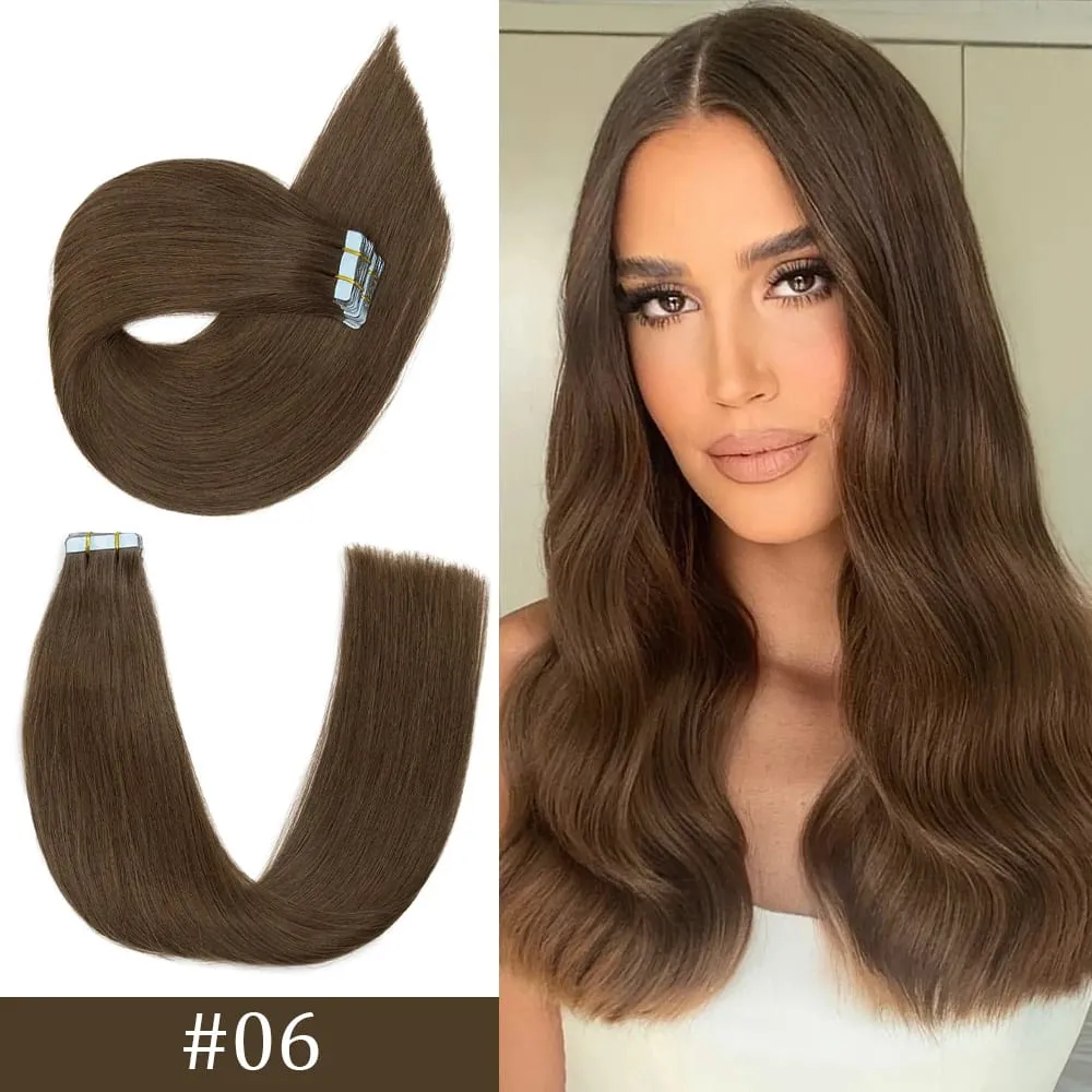 Invisible Remy Straight Tape in Human Hair Extensions 20Pcs Omber Blonde Tape in Human Hair Extensions Skin Weft Natural Hair