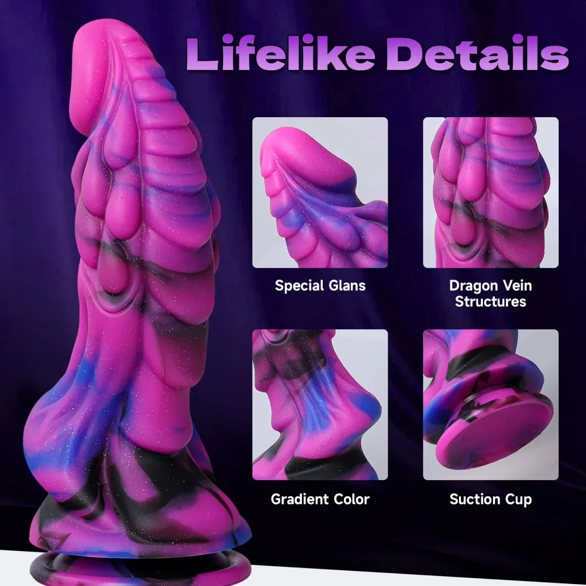 Dragon Dildo for Women Big Anal Dildo with Suction Cup Soft Monster Dildo Silicone Anal Plug Prostate Massager Sex Toys for Men — image 3