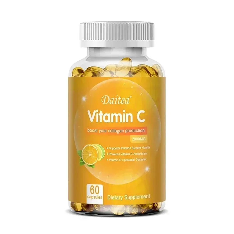 Η βιταμίνη C 2000 mg προωθεί την παραγωγή κολλαγόνου Λιποσωματικό συμπλήρωμα διατροφής βιταμίνης C, μη ΓΤΟ και χωρίς γλουτένη για χορτοφάγους