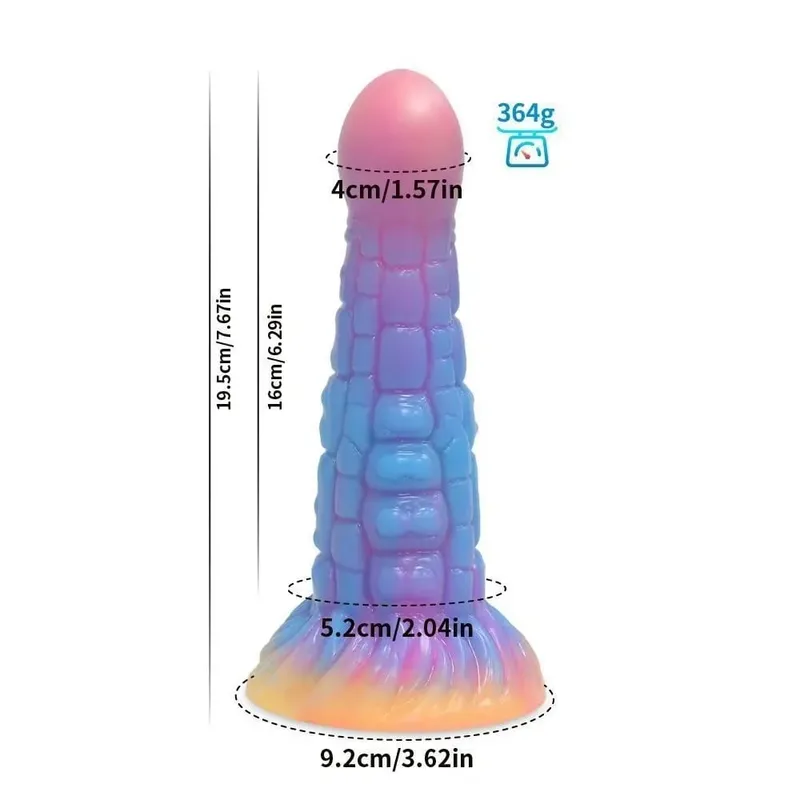Realistic Night Glowing Anal Plug Luminous Monster Dragon Dildo for Women Men Butt Plug Sexy Dog Shape Sex Toy for Couples — image 21