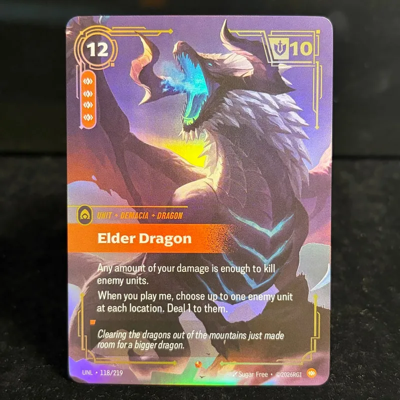 Runes Riftbound OGN Origin Genesis UNL Unleashed KaiSa Elder Dragon Collectible Alt Art Showcase Exclusive Holo Foil Proxy Card