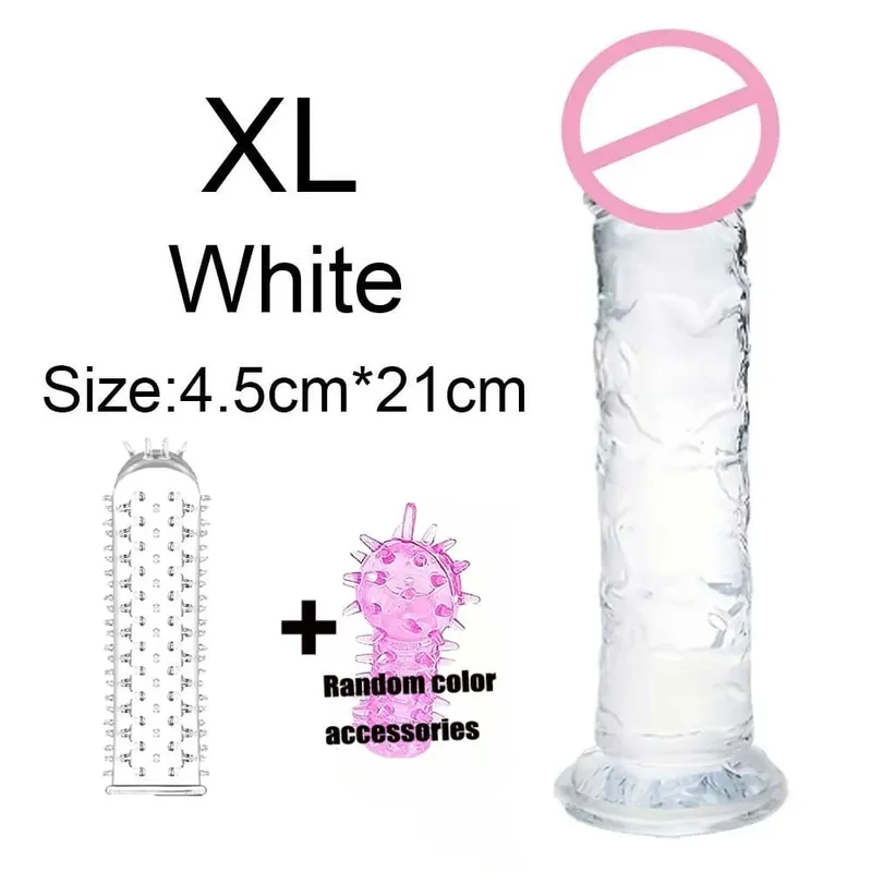 ราคาถูก Super นุ่มสมจริงผู้หญิงเร้าอารมณ์ Anal Big Dildo ดูดถ้วย Jelly Dick เพศของเล่น Clitori ช่องคลอด Masturbators อวัยวะเพศชาย — image 15