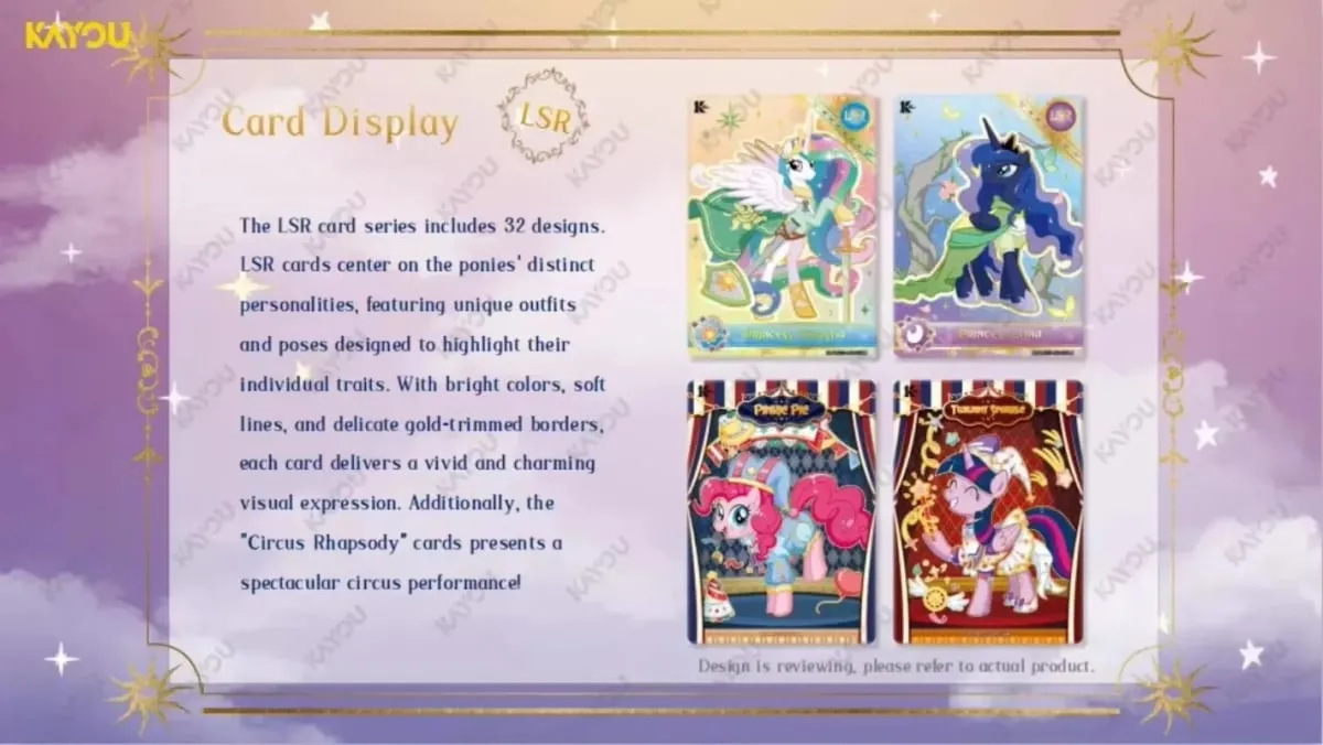 English Version Genuine KAYOU My Little Pony Card Friendship Moon Edition Crystal Forest Series Anime Collection Card Gifts