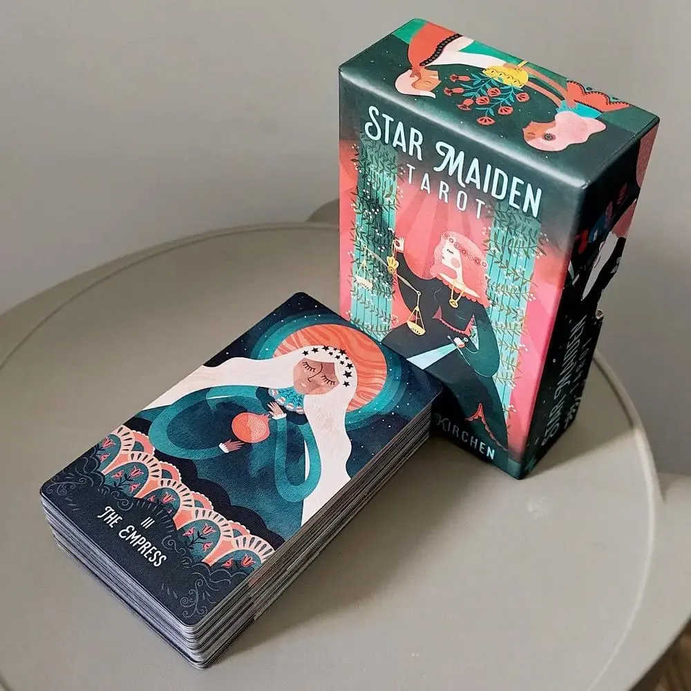 星少女塔羅牌 78 張 精美天神塔羅牌兩片裝硬盒雙浮雕 12*7 厘米
