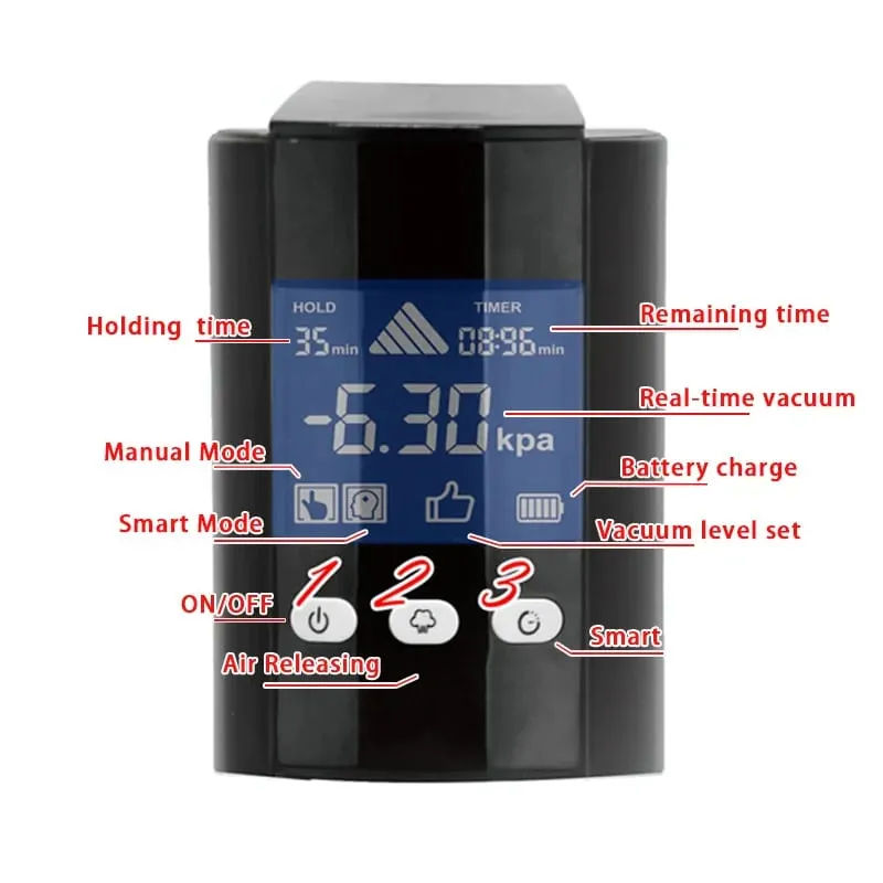 Electric Penis Vacuum Pump with Digital Display Male Enlargement Extender Trainer Rechargeable Adult Masturbation Sex Toy