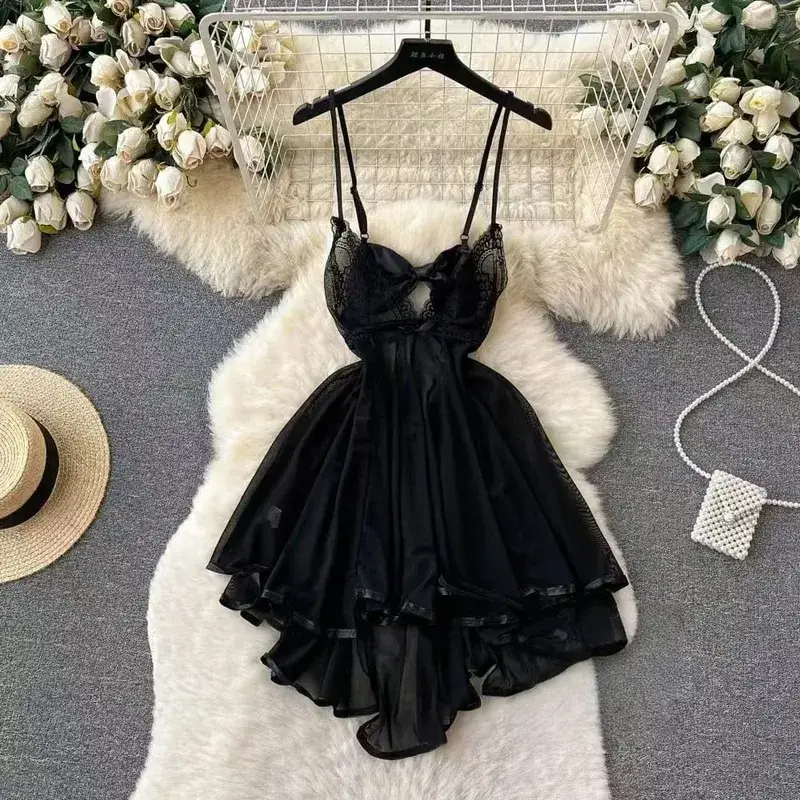 Woman Embroidery Floral Mesh Fashion Sexy Dress Chinese Style Short Sleeve Split Hollow Out Cheongsam New Gauze Sheer Dress — image 22