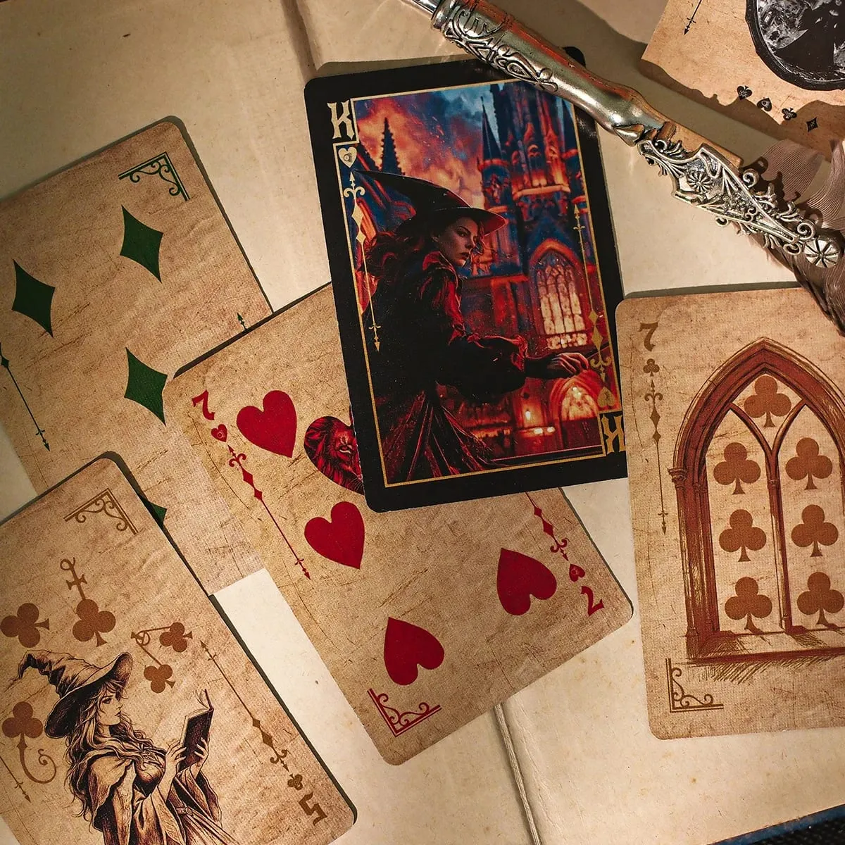 Mystery Whisper Playing Cards–Vintage Design Poker Card Set Party Game for Adults Team Building Family Game Night Unique Gift