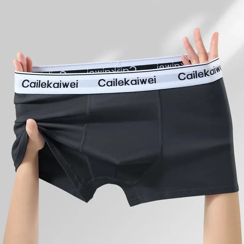 5Pcs/Lot Underwear Man High Quality Pure Cotton Antibacterial Flat-leg Pants Breathable Four-corner Waistband Men's Boxer Briefs — image 10