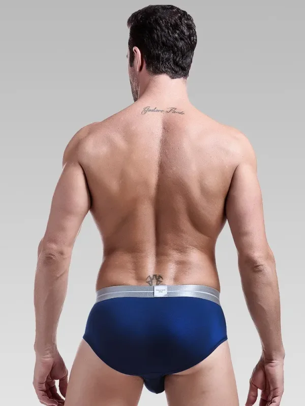 Modal cápsula elevación U convexo ropa interior para hombres bala separada hielo seda cápsula bolsa escritos