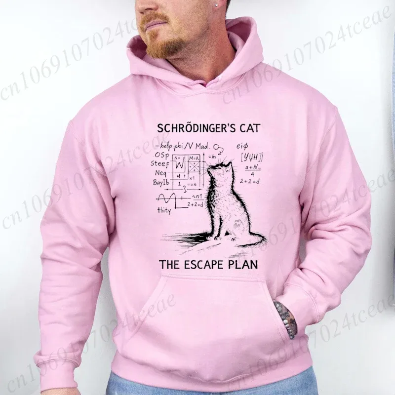 Funny Cat Physics Design Hoodies Math Science Humor Cat Print Sweatshirt Personalized Men Women Casual Streetwear Fashion Hoodie