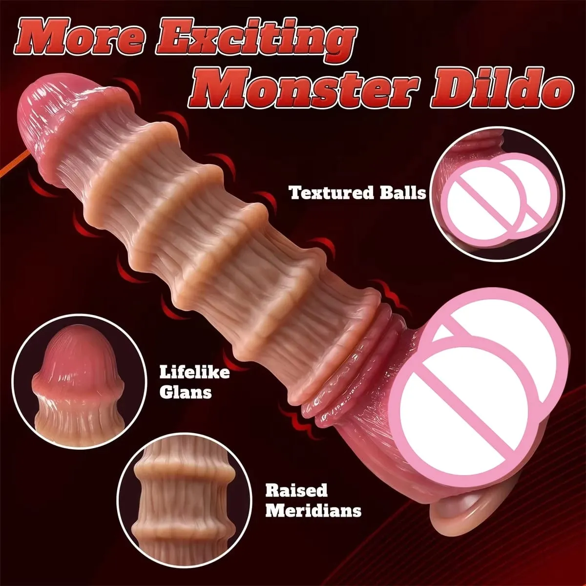 Knot Dildo Silicone Penis G-spot Stimulation Monster Dildo Anal Plug for Women Dragon Dildos Prostate Massager Female Sex Toys