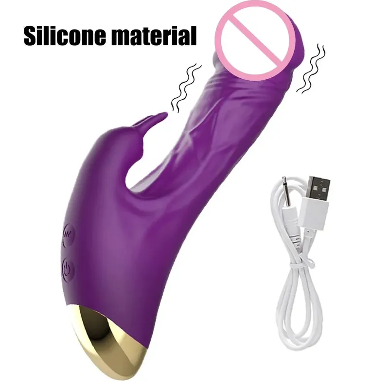 矽膠兔子振動器 3 合 1 G 點陰蒂肛門珠刺激器 10 種模式女性用推力振動性玩具