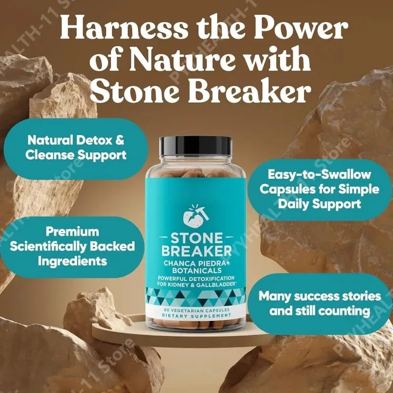 Chanca Piedra Stone Breaker with Celery Seed & Parsley Daily for Kidney Gallbladder Detox Support 60 Vegetarian Capsules — image 5