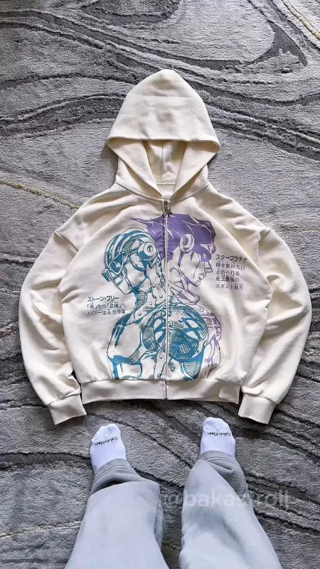 Y2k Jojo Bizarre Adventure Anime Hoodie Harajuku Oversized Sticky Fingers Hoodies Women Men Streetwear Couple Hip Hop Sweatshirt — image 22