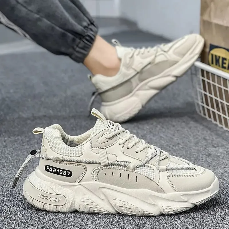 2026 Winter New Men's Shoes Trendy Sport Running Casual Versatile Breathable Height-increasing Dad INS Trendy Sneakers