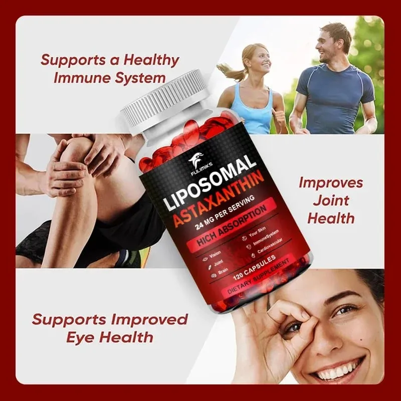 Buy 2 Get 2 Free! Premium Natural Astaxanthin 24mg Capsules - World's Strongest Antioxidant for Skin Eyes & Immune Support — image 4
