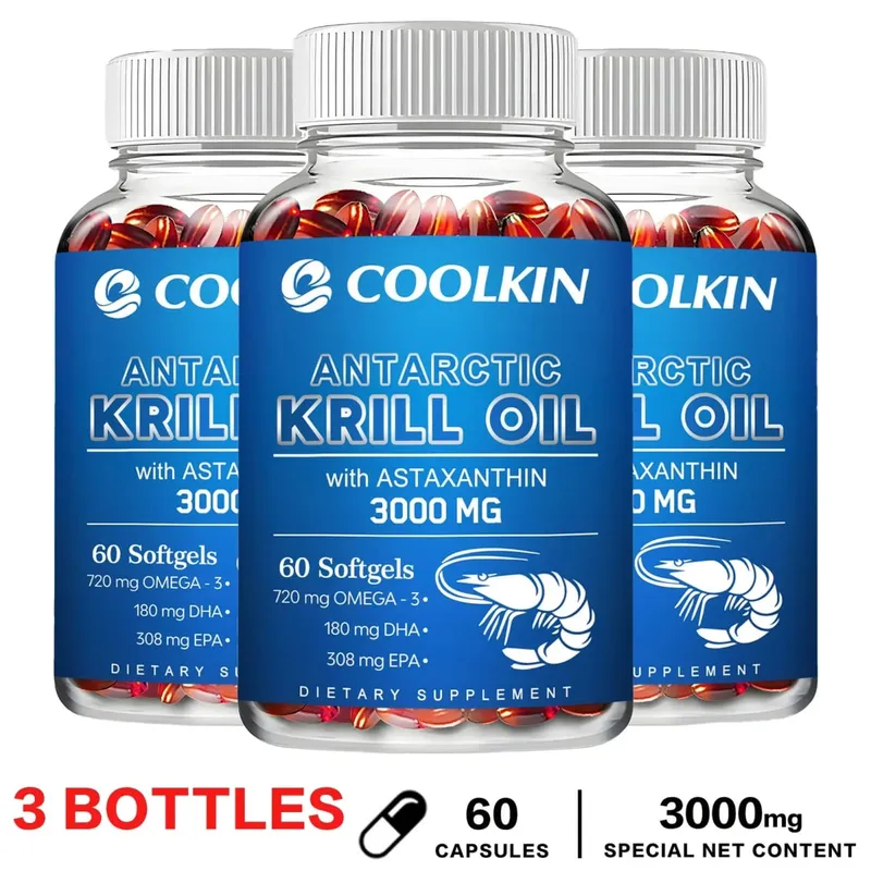 Huile de krill antarctique 3000 mg - avec oméga-3 EPA DHA astaxanthine et phospholipides - Complément alimentaire durable — image 10