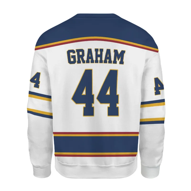 2026 New Off-Campus Briar University Hockey Print Pullover Unisex Casual Streetwear Graham 44 DI LAURENTIS 66 Cosplay Sweatshirt — image 2