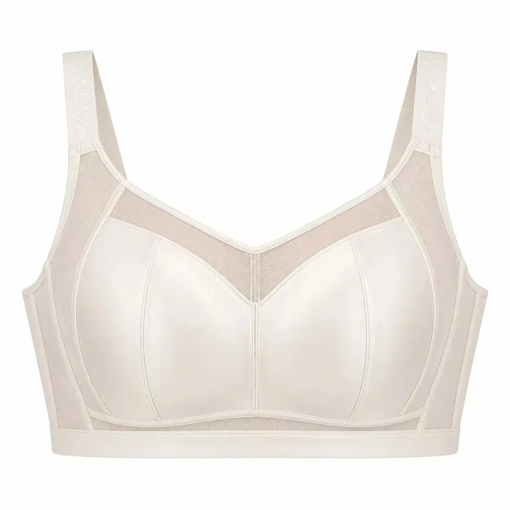 Women's plus Size Minimizer Bra Ultra-Thin Full Coverage Gathered Side Support Anti-Sagging Brassiere for Large Bust — image 4