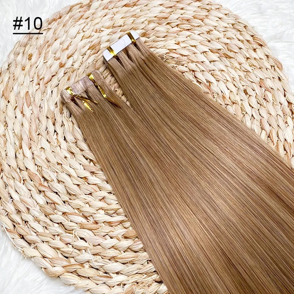 High Quality Tape Hair Extensions Full Ends Straight Hair 18-30 Inch Double Sided Adhesive Tape in Different Colors — image 11