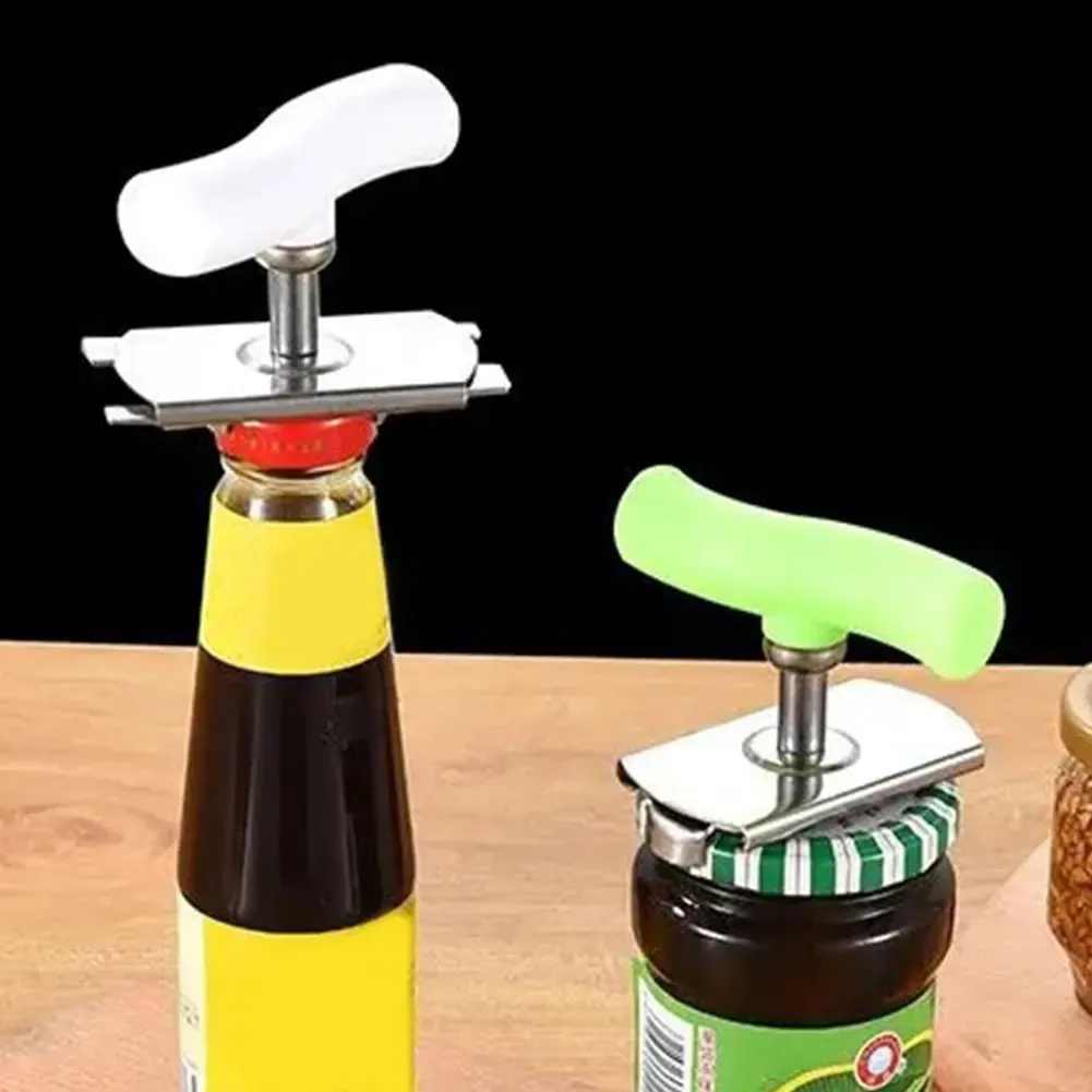 Multi-Function Bottle Cap Opener Stainless Steel Adjustable Lids Off Jar Opener Labor-Saving Screw Can Opener Kitchen Gadget