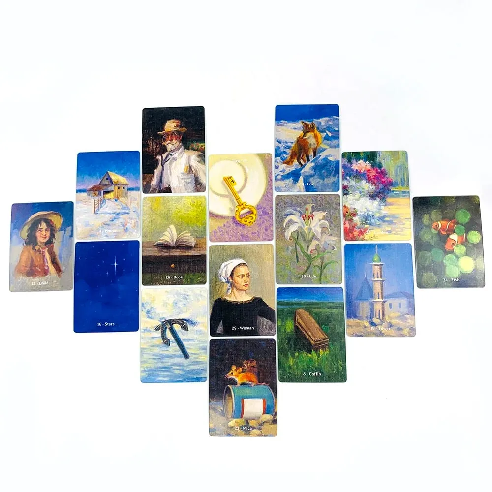 New Oracle Deck A 38 Oil Painting Style Cards Vibrant Illustrations Perfect For Divination Spiritual Practices & Gift Giving