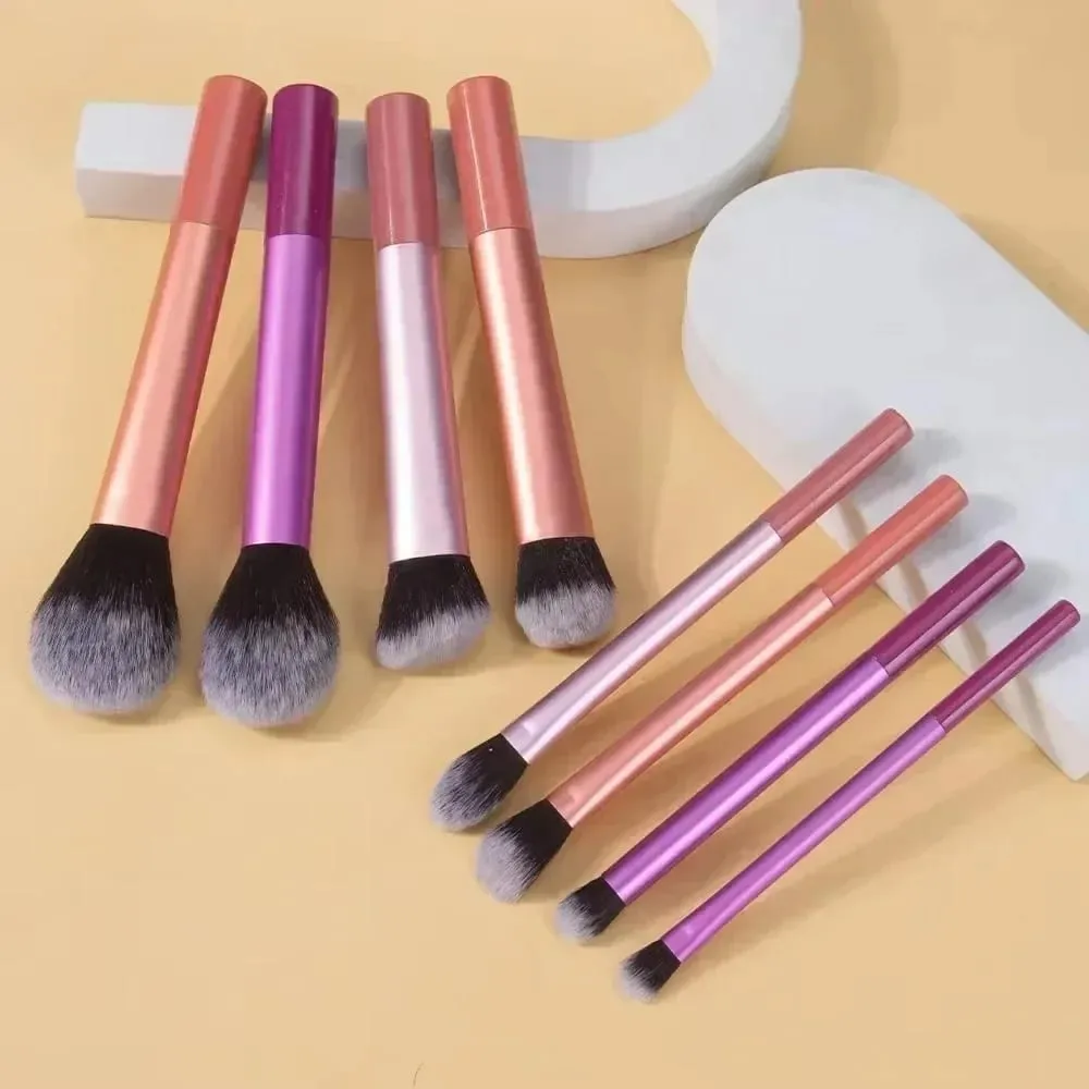 8pcs Pro Easy to Clean Makeup Brush Set - Soft Premium Synthetic Hair Cruelty-Free Foundation Blush Eyeshadow — image 5