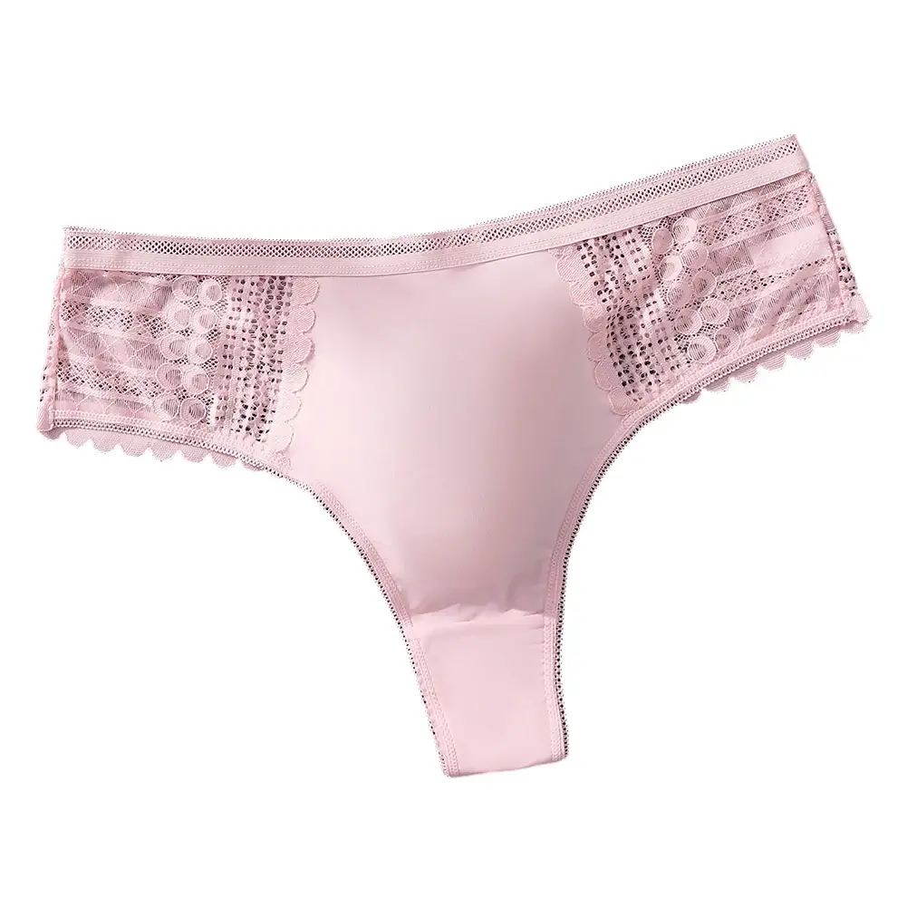 1pc masculino sexy cuecas de renda sem costura gelo seda g-string roupa interior 3d bulge bolsa sólida tanga alta elástica calcinha respirável — image 3