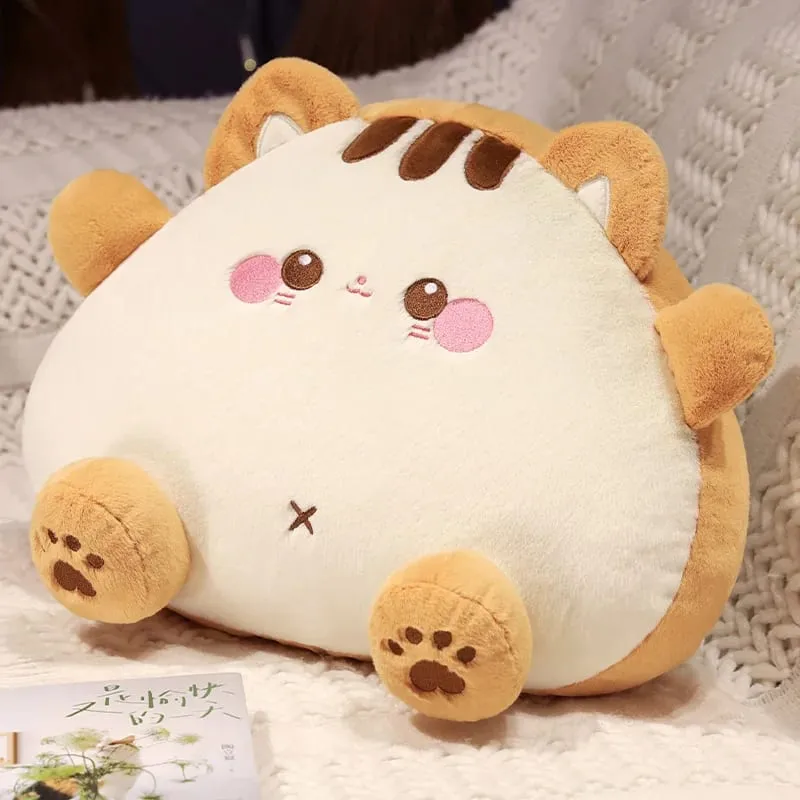 20cm Rice Ball Cat Plush Pillow Cute Onigiri Kitten Stuffed Cushion Soft Fluffy Throw Pillow Sofa Bedroom Decor Gift