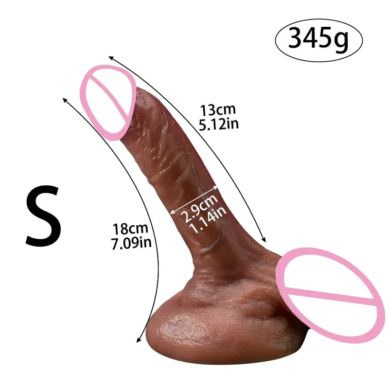 XXL Thick Silicone Dildo with Large Suction Cup Skin-Friendly Soft Silicone Massager Realistic Pore-Level Texture Penis Sex Toy — image 8