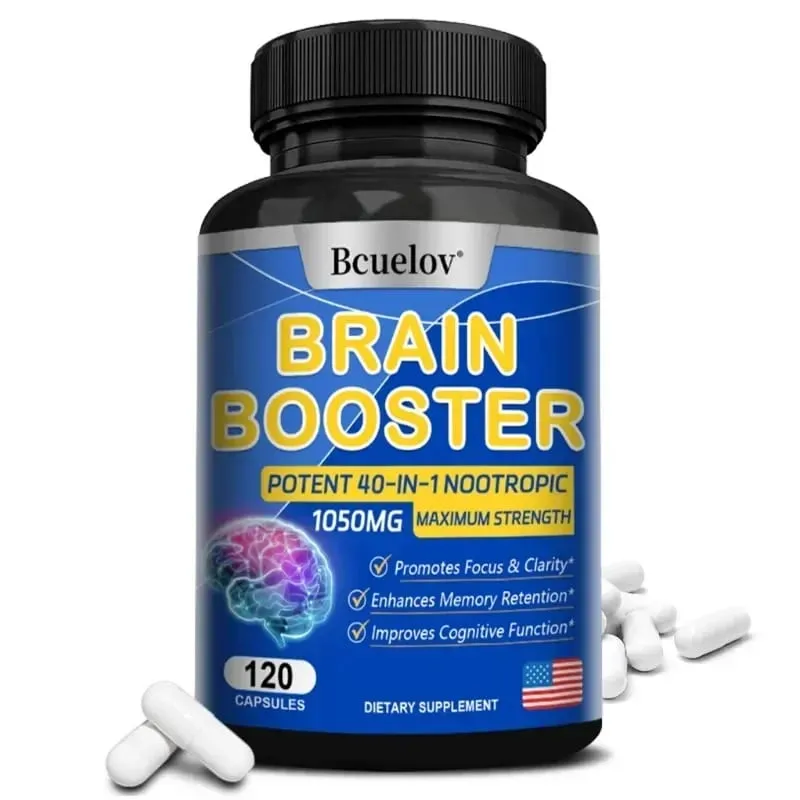 Brain Nutrition Capsules - Dietary Supplement 40-in-1 Potent Formula Vegan Non-GMO Supports Focus and Brain Health — image 9