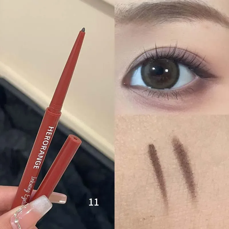 Herorange Glitter Eyeliner Pencil Ultra Fine Tip Smooth Color Enlarge Eyes Daily Light Makeup