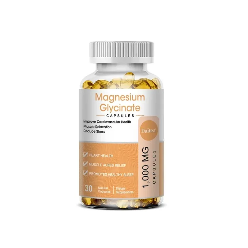 Magnesiumglycinattilskud med vitaminer til fremme af naturlig søvn reducerer stress og angst og understøtter knoglesundhed